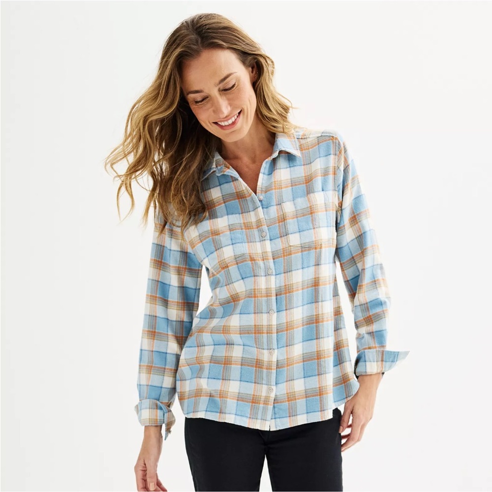 ⭐️⭐️⭐️Croft and Barrow Extra Soft Flannel Shirt